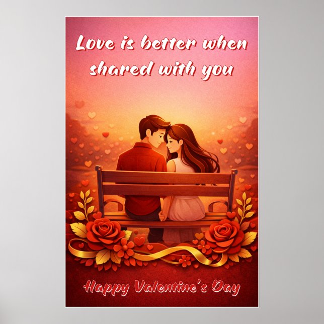 Valentine’s Day Love Quote Poster (Frente)