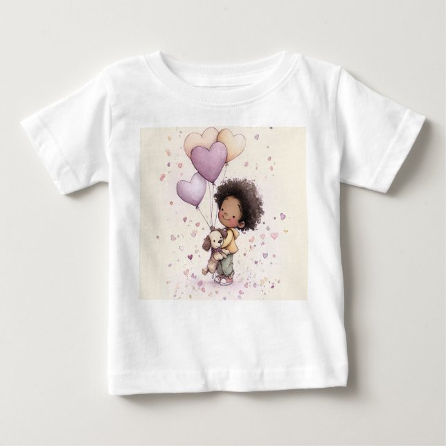 Valentine Toddler T-Shirt – African American (Frente)