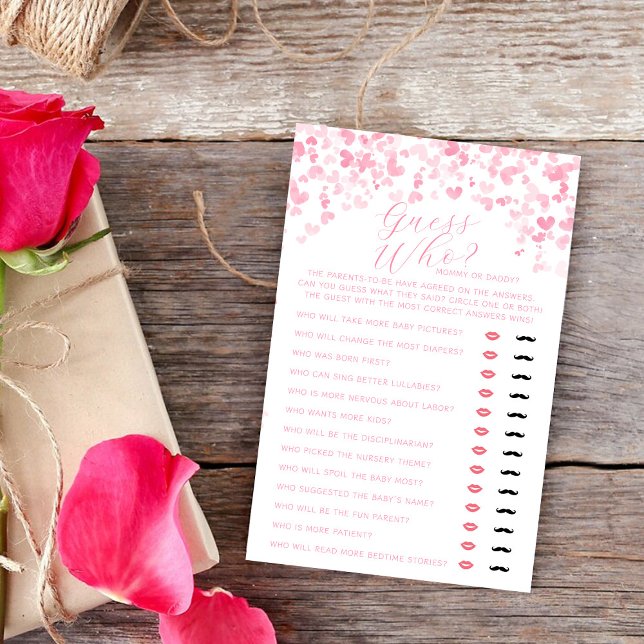 Valentine's Day Baby Shower Guess Who Game (Criador carregado)