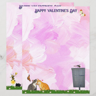 Valentine's Day - Cat, Butterfly, Dragonfly