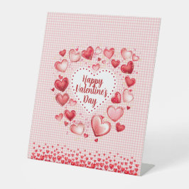 Valentine's Day Hearts and Gingham Check