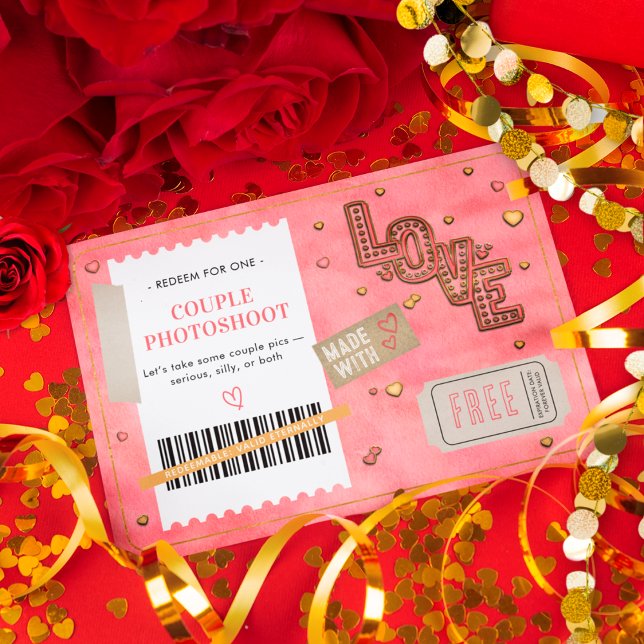 Valentine's Day Love Couples Photoshoot Coupon (Criador carregado)