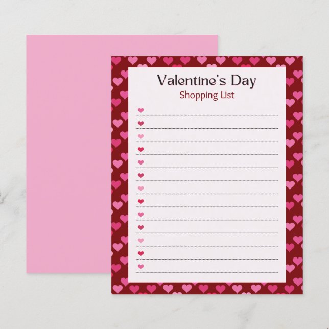 Valentine's Day Notepad (Frente/Verso)
