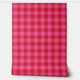 Valentines Day Red and Pink Gingham Check