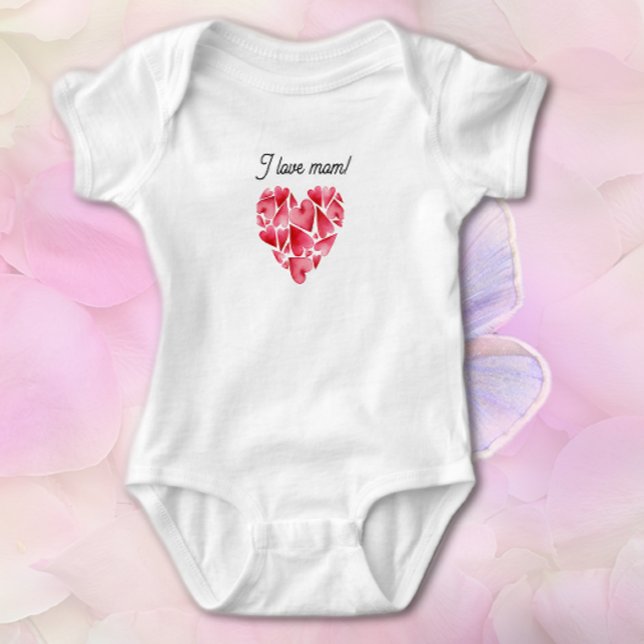 Valentine's Loving Hearts Baby T-Shirt (Criador carregado)