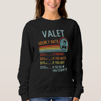 Valet Hourly Rate T-Shirt Retro Job Title Premium