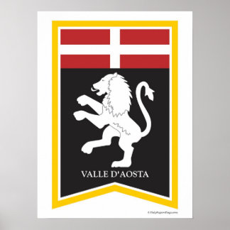 Valle D'Aosta Itália Região Poster