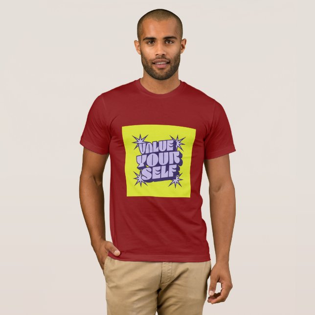 Valorize a Si Mesmo | Camiseta de Motivação de Lux (Frente Completa)