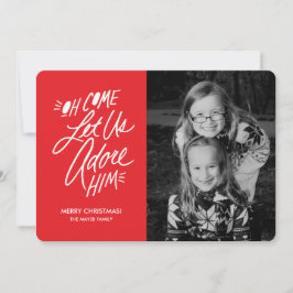 Vamos Adorá-Lo no Cartão de Natal com Foto