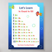 Vamos Aprender a Contar até 10 Poster para Criança