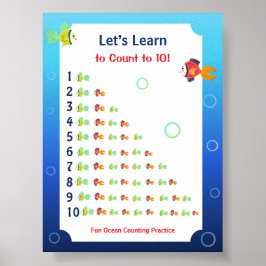 Vamos Aprender a Contar até 10 Poster para Criança