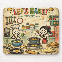 Vamos Assar! Mousepad de Cozinha