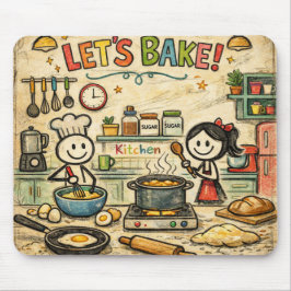 Vamos Assar! Mousepad de Cozinha