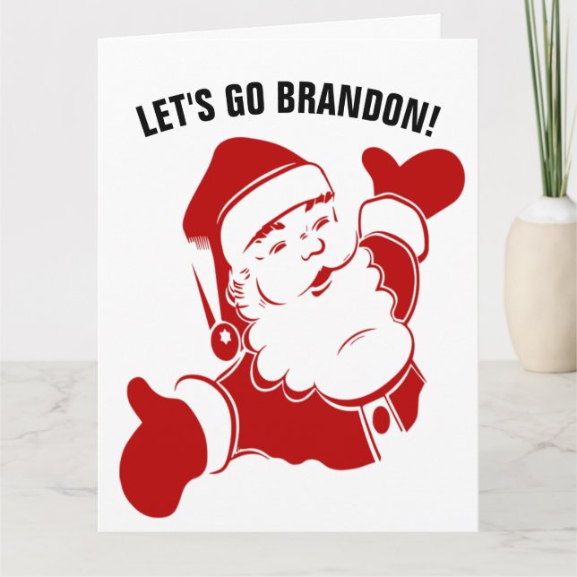 VAMOS BRANDON! PAPAI NOEL CARTÕES DE NATAL SOBREDI (Frente)
