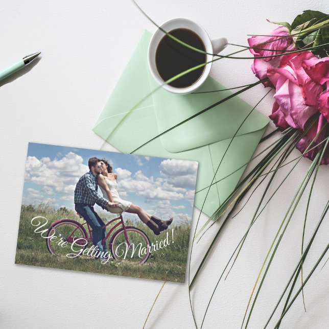 Vamos casar-nos Foto para salvar o cartão de data (Criador carregado)