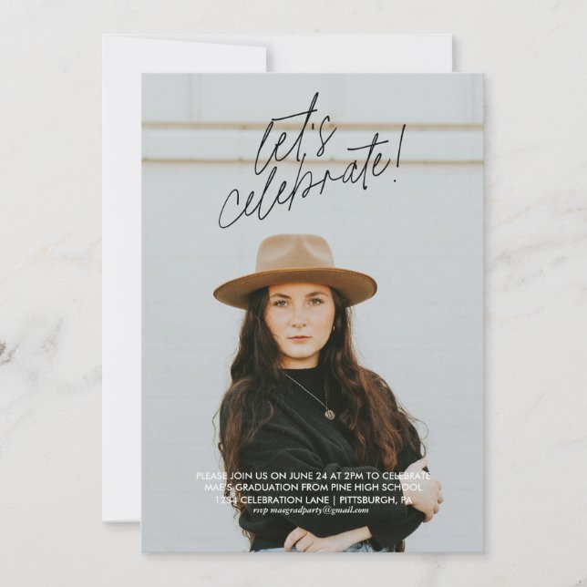 Vamos Celebra Convite Simples De Festa de formatur (Frente)