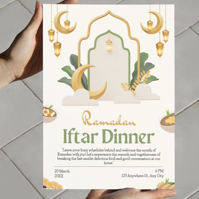 Vamos Celebrar Iftar! Convite para Ramadã Reproduz (Let's Celebrate Iftar! Playful Ramadan Invitation)