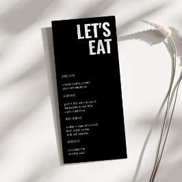Vamos Comer no Menu Moderno Minimalista de Semelha