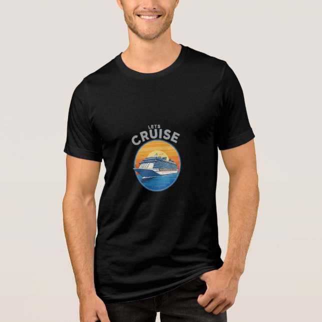 Vamos Cruise Retro Sunset Vacage T-Shirt (Frente)