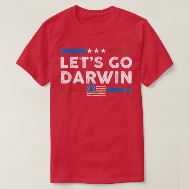 Vamos Darwin US Flag Vintage T-Shirt Copy (Frente do Design)