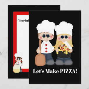 Vamos de fabricação de convite de festas de pizz