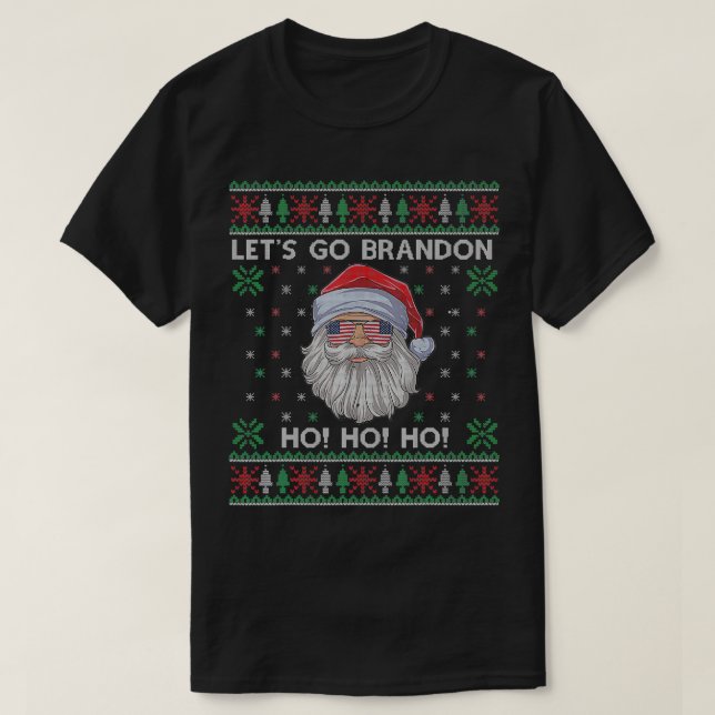 Vamos de suéter de Natal feio Ir Papais noeis Bran (Frente do Design)