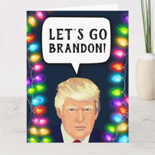 VAMOS DE TRUMP VÁ BRANDON! Cartões de Saudação CHR
