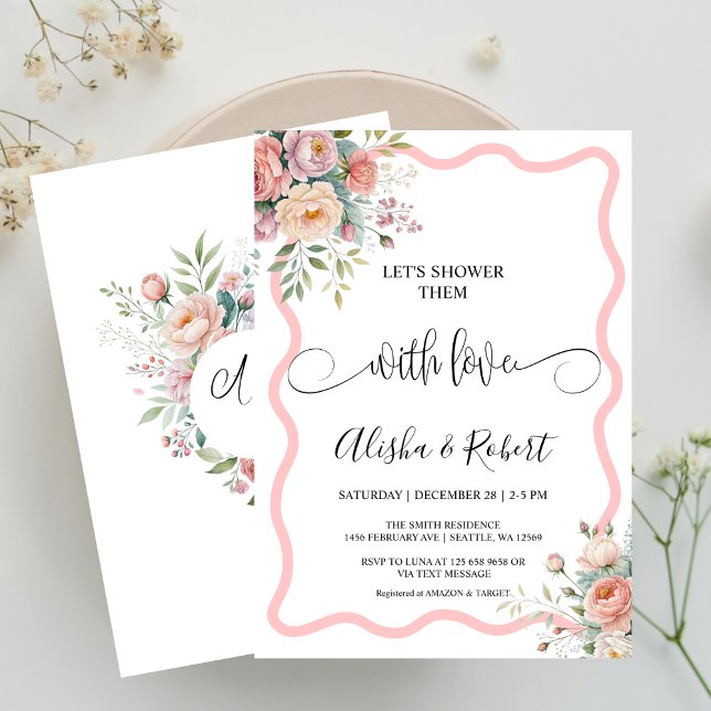 Vamos Derramar Amor Nelas Convite de Chuveiro para (Criador carregado)