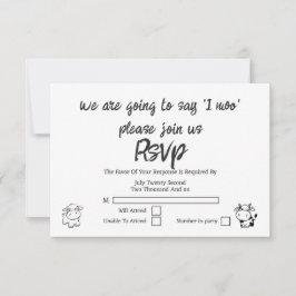 Vamos Dizer que eu mu RSVP Casamento