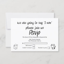 Vamos Dizer que eu mu RSVP Casamento