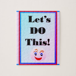 Vamos DO This Pink Blue Quebra-cabeça