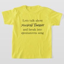 Vamos Falar Sobre Camiseta de Teatro Musical
