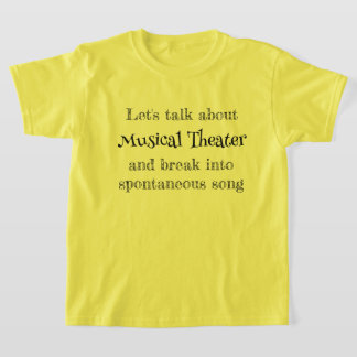 Vamos Falar Sobre Camiseta de Teatro Musical