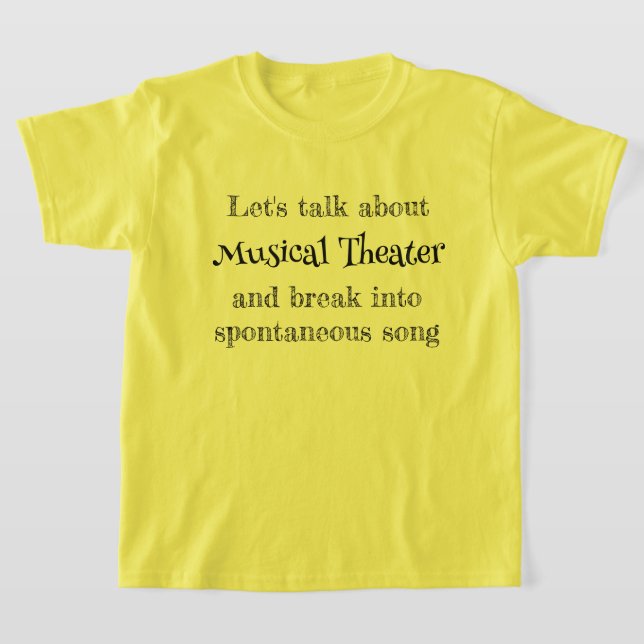 Vamos Falar Sobre Camiseta de Teatro Musical (Postura )