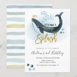 Vamos faz um convite para o aniversário de baleia