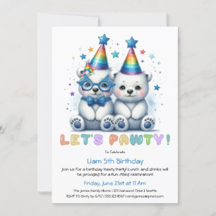 Vamos Fazer uma Festa! Convite de aniversário de u