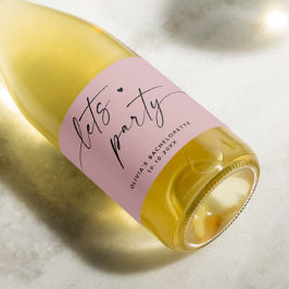 Vamos festejar. Bachelorette de guião rosa pálido