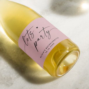 Vamos festejar. Bachelorette de guião rosa pálido