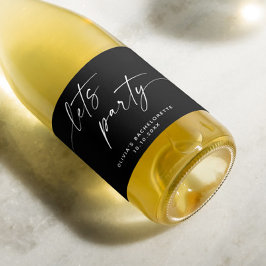 Vamos festejar. Bachelorette preto moderno