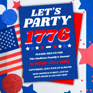 Vamos Festejar Como Se Fosse 1776 EUA 250 Convite
