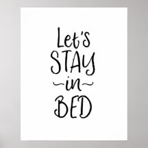 Vamos fica na cama impressão de quarto preto e bra