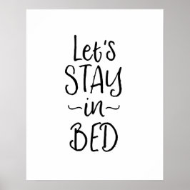 Vamos fica na cama impressão de quarto preto e bra