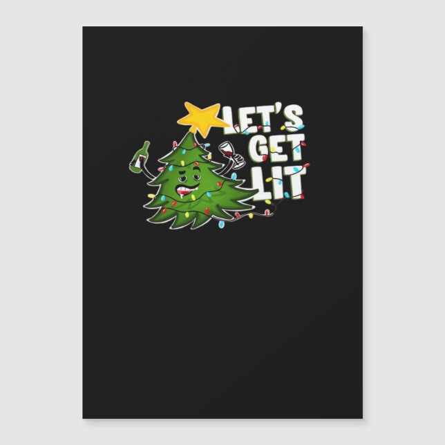 Vamos Ficar Bêbados Árvore de Natal Clássica (Frente)