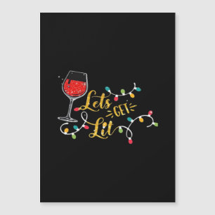 Vamos Ficar Bêbados Copos de Vinho Luzes de Natal