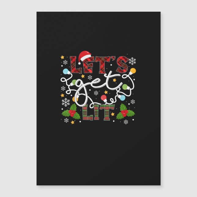 Vamos Ficar Bêbados Luzes de Natal do Papai Noel (Frente)