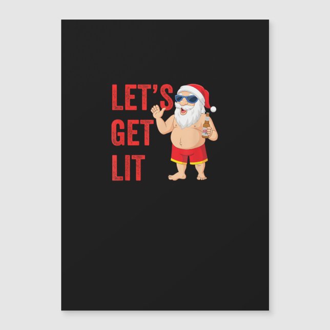Vamos Ficar Bêbados Papai Noel Natal Divertido (Frente)