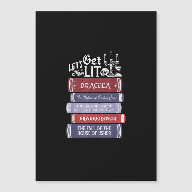 Vamos Ficar Lit - Amante de Livros de Terror Vinta (Frente)