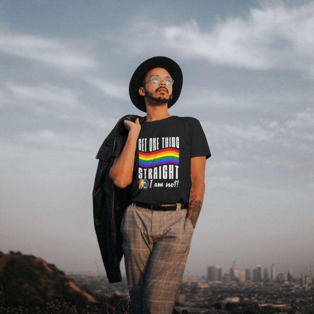 Vamos ganha um Hetero que eu não sou LGBTQ T-Shirt (Get One Thing Straight, I'm Not!)