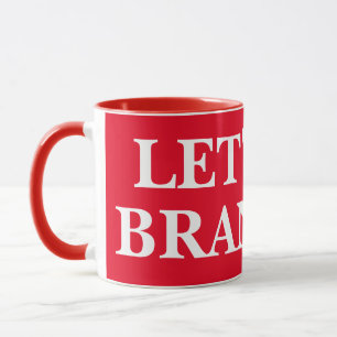 VAMOS GO BRANDON 11oz - caneca vermelha e branca 
