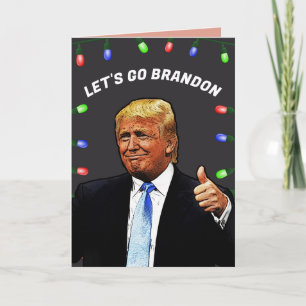 VAMOS GO BRANDON DONALD TRUMP cartões de Natal